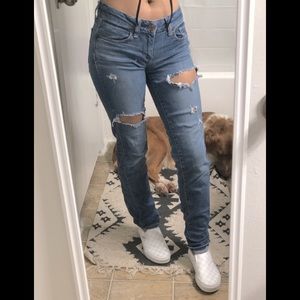 A&E Distressed jeans
